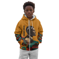 Patrice Lumumba Kid Hoodie with Profile Portrait and Bold Africa Will Rise Statement - Wonder Print Shop