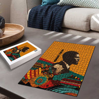 Patrice Lumumba Puzzle with Profile Portrait and Bold Africa Will Rise Statement - Wonder Print Shop