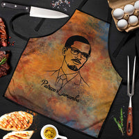 Patrice Lumumba Apron with Line Art Portrait and Truth Cannot Be Killed Inspirational Quote - Wonder Print Shop