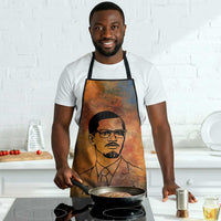 Patrice Lumumba Apron with Line Art Portrait and Truth Cannot Be Killed Inspirational Quote - Wonder Print Shop