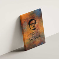 Patrice Lumumba Canvas Wall Art with Line Art Portrait and Truth Cannot Be Killed Inspirational Quote - Wonder Print Shop