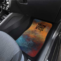 Patrice Lumumba Car Mats with Line Art Portrait and Truth Cannot Be Killed Inspirational Quote - Wonder Print Shop