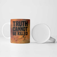 Patrice Lumumba Ceramic Mug with Line Art Portrait and Truth Cannot Be Killed Inspirational Quote - Wonder Print Shop