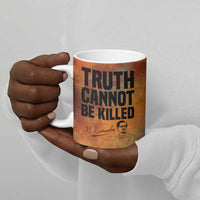 Patrice Lumumba Ceramic Mug with Line Art Portrait and Truth Cannot Be Killed Inspirational Quote - Wonder Print Shop