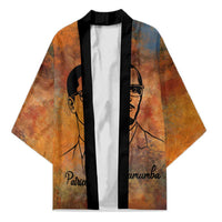Patrice Lumumba Kimono with Line Art Portrait and Truth Cannot Be Killed Inspirational Quote - Wonder Print Shop