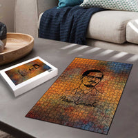Patrice Lumumba Puzzle with Line Art Portrait and Truth Cannot Be Killed Inspirational Quote - Wonder Print Shop