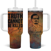 Patrice Lumumba Tumbler With Handle with Line Art Portrait and Truth Cannot Be Killed Inspirational Quote - Wonder Print Shop