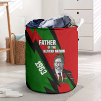 Jomo Kenyatta Laundry Basket Patriotic Colors Design and Father of the Kenyan Nation Tribute - Wonder Print Shop