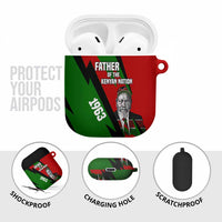 Jomo Kenyatta AirPods Case Patriotic Colors Design and Father of the Kenyan Nation Tribute - Wonder Print Shop