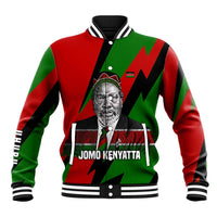 Jomo Kenyatta Baseball Jacket Patriotic Colors Design and Father of the Kenyan Nation Tribute - Wonder Print Shop