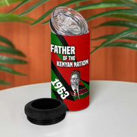 Jomo Kenyatta 4 in 1 Can Cooler Tumbler Patriotic Colors Design and Father of the Kenyan Nation Tribute - Wonder Print Shop