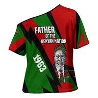 Jomo Kenyatta Cross Shoulder Shirt Patriotic Colors Design and Father of the Kenyan Nation Tribute - Wonder Print Shop