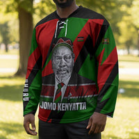 Jomo Kenyatta Hockey Jersey Patriotic Colors Design and Father of the Kenyan Nation Tribute - Wonder Print Shop