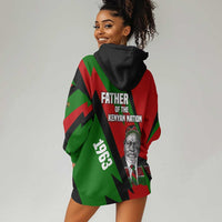 Jomo Kenyatta Hoodie Dress Patriotic Colors Design and Father of the Kenyan Nation Tribute - Wonder Print Shop