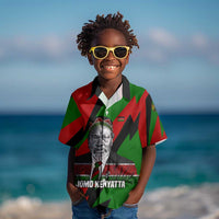 Jomo Kenyatta Kid Hawaiian Shirt Patriotic Colors Design and Father of the Kenyan Nation Tribute - Wonder Print Shop