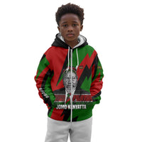Jomo Kenyatta Kid Hoodie Patriotic Colors Design and Father of the Kenyan Nation Tribute - Wonder Print Shop