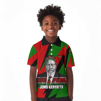 Jomo Kenyatta Kid Polo Shirt Patriotic Colors Design and Father of the Kenyan Nation Tribute - Wonder Print Shop