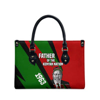 Jomo Kenyatta Leather Bag Patriotic Colors Design and Father of the Kenyan Nation Tribute - Wonder Print Shop