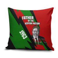 Jomo Kenyatta Pillow Cover Patriotic Colors Design and Father of the Kenyan Nation Tribute - Wonder Print Shop
