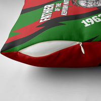 Jomo Kenyatta Pillow Cover Patriotic Colors Design and Father of the Kenyan Nation Tribute - Wonder Print Shop