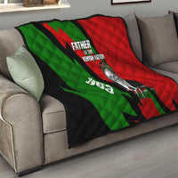 Jomo Kenyatta Quilt Patriotic Colors Design and Father of the Kenyan Nation Tribute - Wonder Print Shop