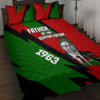 Jomo Kenyatta Quilt Bed Set Patriotic Colors Design and Father of the Kenyan Nation Tribute - Wonder Print Shop