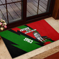 Jomo Kenyatta Rubber Doormat Patriotic Colors Design and Father of the Kenyan Nation Tribute - Wonder Print Shop