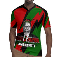 Jomo Kenyatta Rugby Jersey Patriotic Colors Design and Father of the Kenyan Nation Tribute - Wonder Print Shop