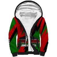 Jomo Kenyatta Sherpa Hoodie Patriotic Colors Design and Father of the Kenyan Nation Tribute - Wonder Print Shop