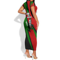 Jomo Kenyatta Short Sleeve Bodycon Dress Patriotic Colors Design and Father of the Kenyan Nation Tribute - Wonder Print Shop