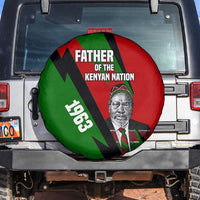 Jomo Kenyatta Spare Tire Cover Patriotic Colors Design and Father of the Kenyan Nation Tribute - Wonder Print Shop