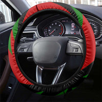 Jomo Kenyatta Steering Wheel Cover Patriotic Colors Design and Father of the Kenyan Nation Tribute - Wonder Print Shop