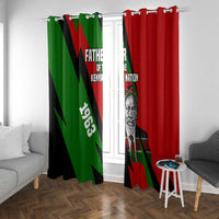 Jomo Kenyatta Window Curtain Patriotic Colors Design and Father of the Kenyan Nation Tribute - Wonder Print Shop