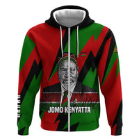 Jomo Kenyatta Zip Hoodie Patriotic Colors Design and Father of the Kenyan Nation Tribute - Wonder Print Shop