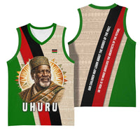 Jomo Kenyatta Basketball Jersey Uhuru and Kenyan Heritage Quote Tribute - Wonder Print Shop
