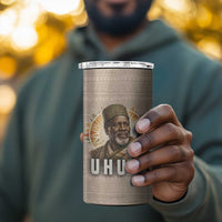 Jomo Kenyatta 4 in 1 Can Cooler Tumbler Uhuru and Kenyan Heritage Quote Tribute - Wonder Print Shop