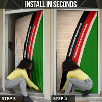 Jomo Kenyatta Door Cover Uhuru and Kenyan Heritage Quote Tribute - Wonder Print Shop