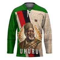 Jomo Kenyatta Hockey Jersey Uhuru and Kenyan Heritage Quote Tribute - Wonder Print Shop