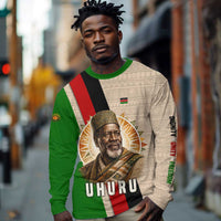 Jomo Kenyatta Long Sleeve Shirt Uhuru and Kenyan Heritage Quote Tribute - Wonder Print Shop