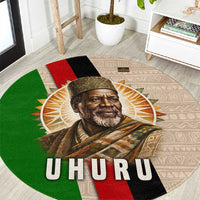Jomo Kenyatta Round Carpet Uhuru and Kenyan Heritage Quote Tribute - Wonder Print Shop