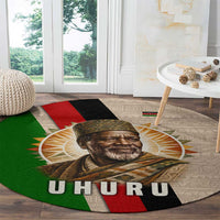 Jomo Kenyatta Round Carpet Uhuru and Kenyan Heritage Quote Tribute - Wonder Print Shop