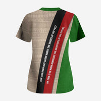 Jomo Kenyatta Scrub Top Uhuru and Kenyan Heritage Quote Tribute - Wonder Print Shop