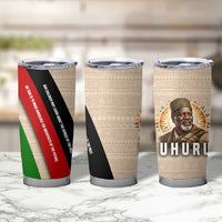 Jomo Kenyatta Tumbler Cup Uhuru and Kenyan Heritage Quote Tribute - Wonder Print Shop