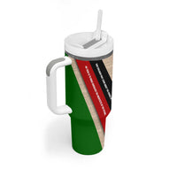 Jomo Kenyatta Tumbler With Handle Uhuru and Kenyan Heritage Quote Tribute - Wonder Print Shop