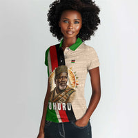 Jomo Kenyatta Women Polo Shirt Uhuru and Kenyan Heritage Quote Tribute - Wonder Print Shop