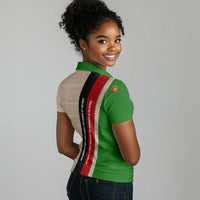 Jomo Kenyatta Women Polo Shirt Uhuru and Kenyan Heritage Quote Tribute - Wonder Print Shop