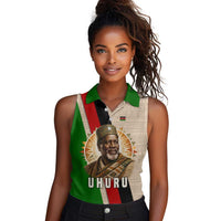 Jomo Kenyatta Women Sleeveless Polo Shirt Uhuru and Kenyan Heritage Quote Tribute - Wonder Print Shop