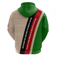 Jomo Kenyatta Zip Hoodie Uhuru and Kenyan Heritage Quote Tribute - Wonder Print Shop