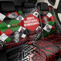 Jomo Kenyatta Back Car Seat Cover with Roots Resistance Renaissance and Kenyan Patchwork Pattern Tribute - Wonder Print Shop