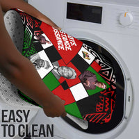 Jomo Kenyatta Bathroom Set with Roots Resistance Renaissance and Kenyan Patchwork Pattern Tribute - Wonder Print Shop